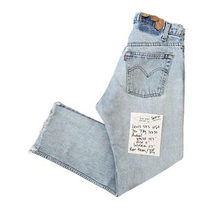 70's Vintage Levi's 505 USA Classic Light Blue Straight Jeans